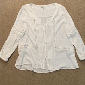 White American Eagle Flowy Shirt